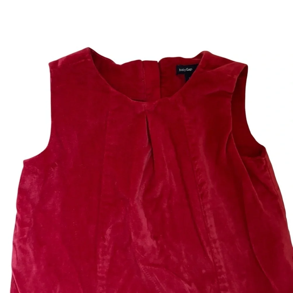 GAP| Kids Red Velvet Sleeveless Dress- Size 4 years